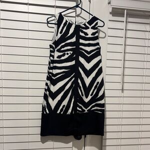 New York & Company Monochrome Patterned Dress